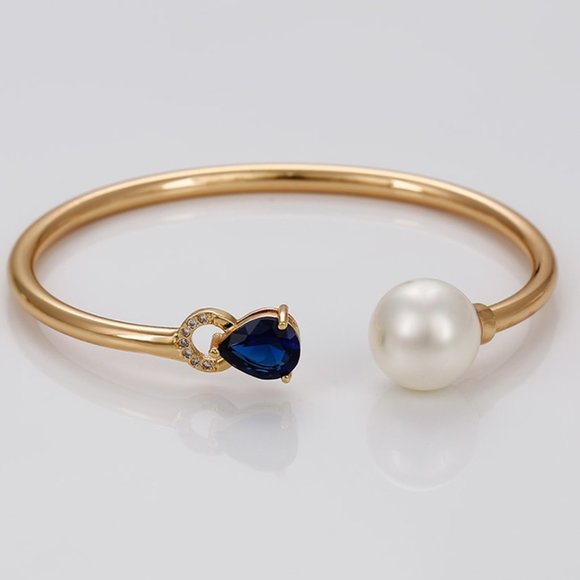 Gorgeous Ruby 18KGP Bangle Bracelet - Picture 7 of 13